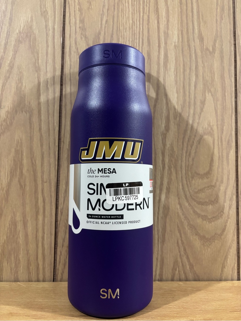 NCAA James Madison Dukes Stainless Water Bottle - 34oz Brand New